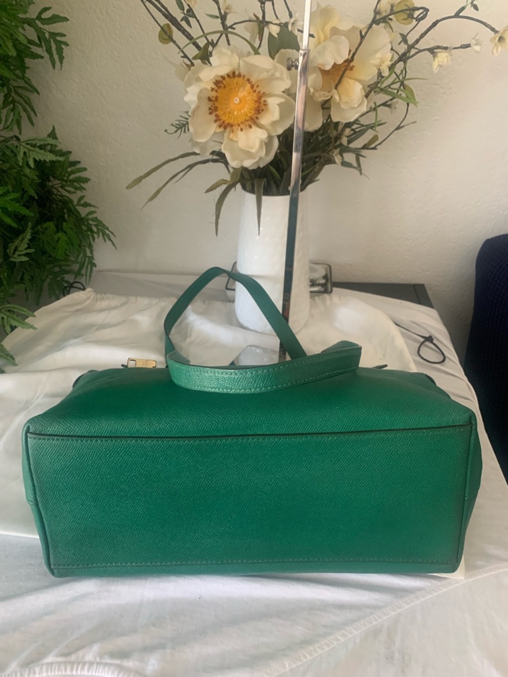 Coach Emerald Green Gallery Tote Bag + Chala keychain/Bag Charm - Picture 4 of 10